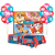 Kit Festa Patrulha canina Decoração Balão+Painel +Toalha TNT - Imagem 1