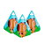 8 Chapeu Cone Festa Capivara decoração aniversário completo - Imagem 1