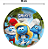8 Pratos Redondo Decoração Smurfs Festa Aniversário 18cm - Imagem 3