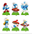 6 Display De Mesa Decoração Smurfs Festa Aniversario - Imagem 1