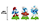 6 Display De Mesa Decoração Smurfs Festa Aniversario - Imagem 2