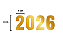 Decoração Numeral Cor Ouro Festa Ano Novo 2026 4 Unidades - Imagem 2