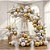 Kit Balões Dourado Branco Prata Bexiga Festas Aniversários - Imagem 1