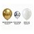 Kit Balões Dourado Branco Prata Bexiga Festas Aniversários - Imagem 4