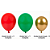 Kit 125 Balões Natal festa Vermelho+Verde+Dourado Balão - Imagem 8