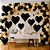 Balão Metalizado festa Coração Preto decoração eventos 45CM - Imagem 4