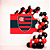 Kit festa Flamengo Decoração Aniversário Painel+100 balão - Imagem 6