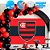 Kit festa Flamengo Decoração Aniversário Painel+100 balão - Imagem 8