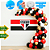 Kit festa São Paulo Decoração Aniversário Painel+150 balão - Imagem 1