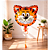 Balão Metalizado Decoração Festa Mini Cabeça De Tigre 41,5cm - Imagem 2