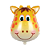 Balão Metalizado Decoração Festa Mini Cabeça De Girafa 45cm - Imagem 2