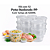 KIT 12 Pote Redondo PP Tampa 500ML armazenar Decoração Festa - Imagem 2