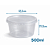 KIT 12 Pote Redondo PP Tampa 500ML armazenar Decoração Festa - Imagem 3