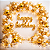 Balão Metalizado Redondo Decoração Happy Birthday Dourado - Imagem 1