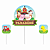 Topo De Bolo Festa  Fazendinha Feliz Decoração Aniver 6pçs - Imagem 1
