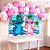 Kit festa Stitch Rosa Decoração Painel TNT + Balão Completo - Imagem 1