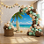 Kit Festa Moana Decoração Aniversário Arco bexiga 150 Balões - Imagem 5