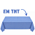 Painel TNT Decoração Xadrez Branco E Azul Picotado Junino - Imagem 3