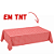 Painel TNT Decoração Xadrez Branco Vermelho Picotado Junino - Imagem 2