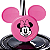 Copo Refri Com Canudo e Pin Decoração Minnie Rosa Disney - Imagem 3