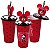 Copo Refri Com Canudo e Pin Decoração Minnie Vermelha Disney - Imagem 5