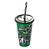 Copo Refri  com Tampa e Canudo Decoração Hulk Festa 500ML - Imagem 1