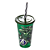 Copo Refri  com Tampa e Canudo Decoração Hulk Festa 500ML - Imagem 2