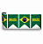 Rolo TNT Decoração Torcida Brasil Festa Copa Eventos 32cm x 25m - Imagem 2