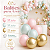 Kit festa Boboletas Decoração arco 125 balão+Toalha Aniversa - Imagem 2