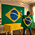 Kit festa Brasil decoração Painel Bandeira e Toalha Amarela - Imagem 2