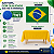 Kit festa Brasil decoração Painel Bandeira e Toalha Amarela - Imagem 3
