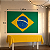 Kit festa Brasil decoração Painel Bandeira e Toalha Amarela - Imagem 6
