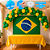 Kit festa Brasil decoração Painel Bandeira+Toalha+Balão - Imagem 1