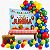 Kit festa junina Decoração Junino Arraia Arco Painel+Toalha - Imagem 1