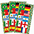 30 Adesivos Festa Quadrado Nações Copa Decoração 5x5cm - Imagem 2