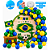 Kit Festa Brasil Decoração Comemoração arco 150 bexiga balão - Imagem 1