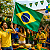 Bandeira Brasil Aste Decoração Carro festa loja bancada 90cm - Imagem 1