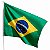 Bandeira Brasil Aste Decoração Carro festa loja bancada 90cm - Imagem 2