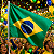 Bandeira Brasil Aste Decoração Carro festa loja bancada 90cm - Imagem 3