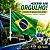 Bandeira Brasil Aste Decoração Carro festa loja bancada 45cm - Imagem 2
