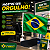 Bandeira Brasil Aste Decoração Carro festa loja bancada 45cm - Imagem 4