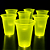 15 Copos Autraliano NEON Festa balada Aniversário 440ML Cor:Amarelo - Imagem 2