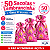 50 Sacolas Lembrancinha fest aniversário Princesas decoração - Imagem 2