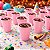 50 Copos Descartáveis Rosa Claro 200ml Festa aniversário - Imagem 3