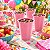 50 Copos Descartáveis Rosa Claro 200ml Festa aniversário - Imagem 5