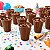 50 Copos Descartáveis Marrom 200ml Festa aniversário eventos - Imagem 1