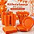 Kit Descartáveis Festa Laranja 200pçs Decoração festa Aniver - Imagem 4