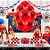 Kit Festa Homem Aranha decoração Descartáveis Balões Painel - Imagem 5