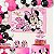 Kit Festa Minnie Rosa Decoração Rosa Toalha+Painel - Imagem 2