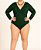 Body Manga longa Transpassado Verde - Imagem 1